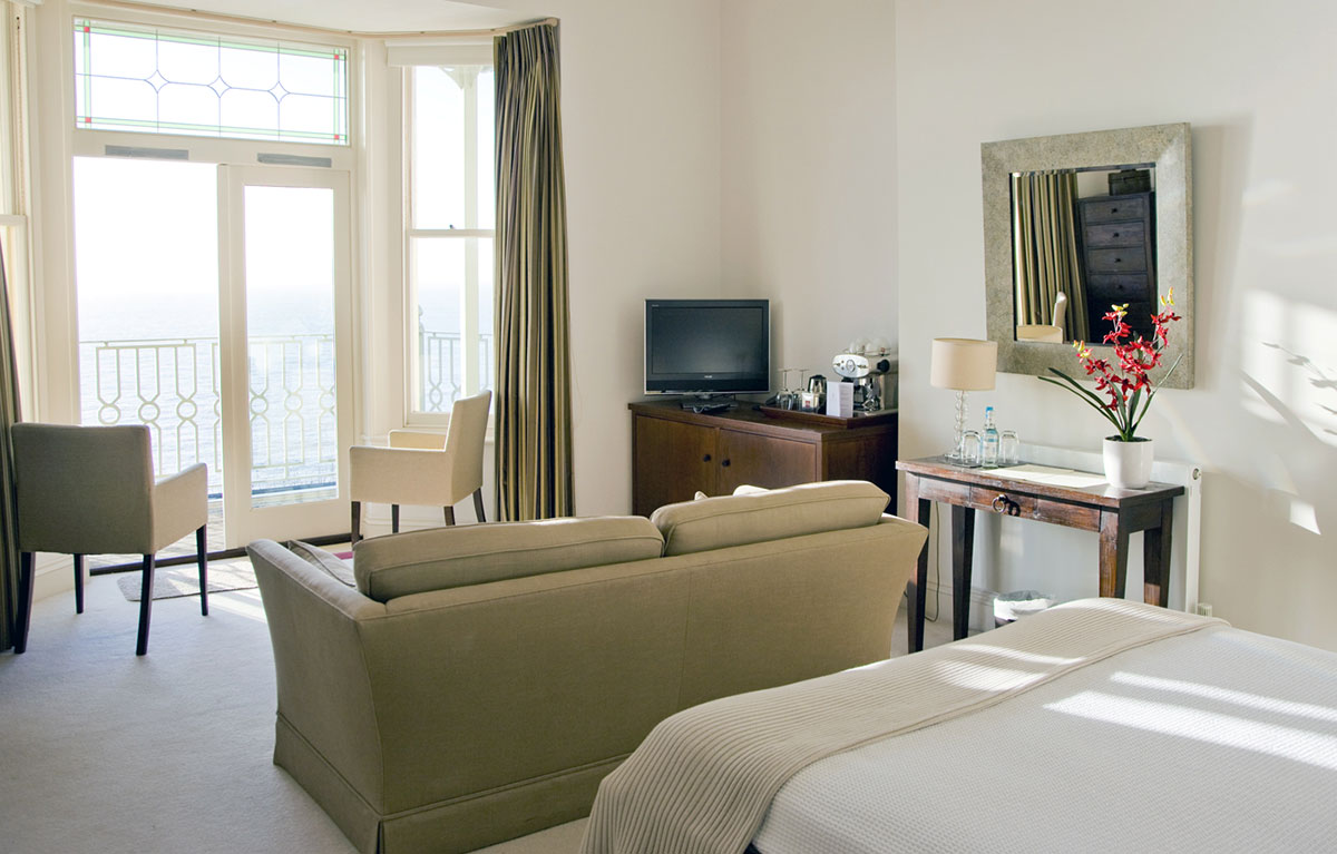 Luxury room at The Hambrough Hotel Ventnor Isle of Wight