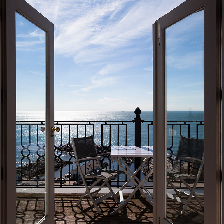 Sea View from the Hambrough Hotel Ventnor Isle of Wight